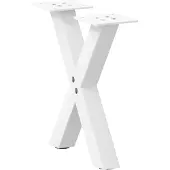 vidaXL Couchtischbeine X-Form 2 Stk. Weiß 37x(30-31) cm Stahl