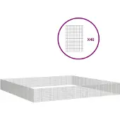 vidaXL Freilaufgehege 48-teilig 54x80 cm Verzinktes Eisen