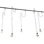 QAZQA - Modern Modernes 1-Phasen-Schienensystem I Spotlight I Deckenspot I Deckenstrahler I Strahler mit 5-flammig Hängelampe I Pendellampe I Puristische Pendelleuchten schwarz - Cavalux - Stahl Längl