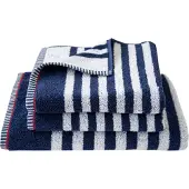 Dyckhoff Handtuch "Maritim, Sea Stripe", blau (navy), B:50cm L:100cm, Frottier, Obermaterial: 100% Baumwolle, Handtücher, Handtuch