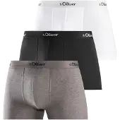 s.Oliver Herren Boxershorts, 3er Pack - Trunks, Hipsters, Baumwoll-Stretch