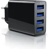 Aplic USB-Ladegerät 5000 mA, 4-Port Netzteil für Handy, Tablet uvm. 5000mA, 2,4A Max. je Port, 25W