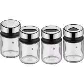 WMF Gewürzstreuer Set 4tlg Gewürzdose Gewürzstreuer Gewürzglas 100ml Glas Depot