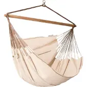 LA SIESTA Lounger Habana, Hängender Liegestuhl, Ohne Standfuß, Drinnen, Beige, 160 kg, 1850 mm