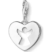 Thomas Sabo Charm-Einhänger "Schutzengel-Herz", silber (silberfarben), Charms, Damen, Silber 925 (recycelt), Charm-Einhänger