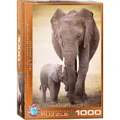 Eurographics Elephant & Baby 1000pcs, 1000 Stück(e), Tiere