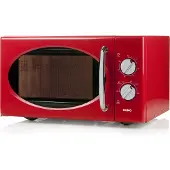 Domo DO2925, Arbeitsplatte, Solo-Mikrowelle, 25 l, 900 W, Drehregler, Rot