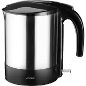 Trisa Electronics Trisa Comfort Boil W4875, 1,7 l, 2200 W, Schwarz, Satinierter Stahl, Edelstahl, Wasserstandsanzeige, Überhitzungsschutz