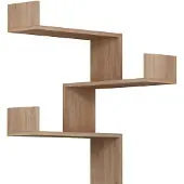 CALICOSY | Wandregal Luksa naturel Spanplatte 60x60x90 cm | NADUVI