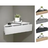 Hioshop Holz Wandschublade Nachtschrank Wandboard Eckregal Schublade Konsole Nachttisch Usal S