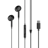 XO Kabelgebundene In-Ear-Kopfhörer 1,2m in Schwarz mit USB-C Anschluss