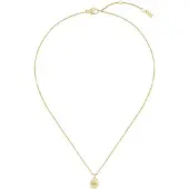 BOSS Kette mit Anhänger "DOUBLE B PETIT", gold (gelbgoldfarben), Halsketten, Damen, Edelstahl, L: 50,5 B: 2mm, Kette mit Anhänger, B:2mm