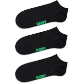 Happy socks Unisex Sneaker-Socken, 3er Pack - Solid Socks Low, Baumwollmischung, einfarbig
