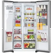 LG GSXE90MBAD Side-by-Side Kühlkombination Freistehend 628 l , Silber