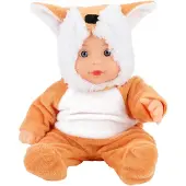 Toi-Toys Twisk Babypuppe Spielzeug - Baby Beau im Tierkostüm Fuchs - weiche Puppe