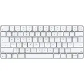 Apple Magic Keyboard mit Touch ID für Mac Modelle mit Chip – Englisch (USA), Mini, Verkabelt & Kabellos, USB + Bluetooth, QWERTY, Silber, Weiß