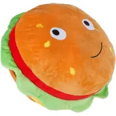 Take Me Home Hamburger Plüsch Kuschelkissen 48cm - weiches Spielzeug Kissen