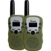 Qware Walkie-Talkie Set – 3 km Reichweite, 10 Kanäle & Taschenlampe Grün