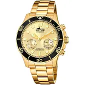 Lotus Herren Uhr Classic Sport Elegant Edelstahl Armbanduhr gold UL18802/1