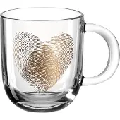 Leonardo Teeglas Emozione Vingerafdruk Hart 400 ml (4er Set)
