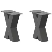 vidaXL Couchtischbeine X-Form 2 Stk. Anthrazit 40x(30-31) cm Stahl