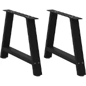vidaXL Couchtischbeine A-Form 2 Stk. Schwarz 70x(42-43) cm Stahl