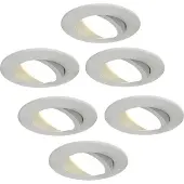 LEDVION LED Einbaustrahler 6er Set 5W CCT wasserdicht IP65