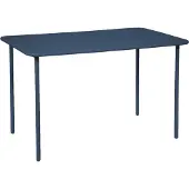 Sweeek - Gartentisch aus Stahl für 4 Personen - Marineblau