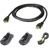 Aten 1,8 M USB HDMI Secure KVM Kabel-Set, 1,8 m, HDMI, Schwarz, USB Type-A/3.5mm/HDMI, USB Type-B/3.5mm/HDMI, Männlich