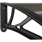 vidaXL Türvordach Schwarz 350 x 100 cm Polycarbonat
