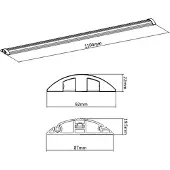 Roline Kabel-Brücke, Aluminium, 92 x 22 mm, silberfarben, 1,1 m