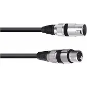 Omnitronic 3022050N, XLR (3-pin), Männlich, XLR (3-pin), Weiblich, 5 m, Schwarz