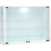 VCM Wandregal "Wandvitrine Hängevitrine Glasvitrine Vitrosa L", weiß, B:83cm T:18cm, Regale, Wandregal