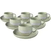 Like. by Villeroy & Boch Perlemor Alga Kaffeetassen mit Untertassen