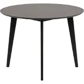 Actona Roxby, Rundform, Fester Tisch, Schwarz, Gummibaumholz, 4 Bein(e), Schwarz