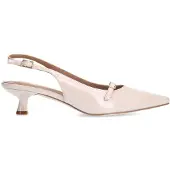Manfield Beigefarbene Slingbackpumps aus Lack | Größe 41