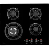 Amica PG6411SR - Schwarz - Integriert - Gaskochfeld - Glas - 4 Zone(n) - 4 Zone(n) Kochzone(n)
