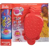 Barbie Color Reveal Schaumspaß-Erdbeere Puppe mit 25 Überraschungen