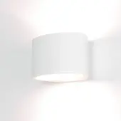 Licht-Erlebnisse Wandlampe Bauhaus BURSCHEID Weiß Gips Keramik G9 Wandleuchte Wohnzimmer Schlafzimmer Flur