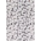 Pergamon Kunstfaser Patchwork Tierfell Grau Beige Trend, Größe:200x300 cm