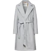 Street One Kurzjacke , Damen, Gr. 42, grau (metallic grau), Web, Obermaterial: 100% Polyester, unifarben, regular fit knielang, Jacken Kurzjacke, mit Gürtel zum Taillieren