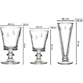 La Rochère Gläser-Set LA ROCHÈRE FRANCE "Wein- und Sektgläser Biene Abeille 18er Set transparent", bunt (transparent), B:2cm H:2cm, Glas, Trinkgefäße, Gläser-Set, Spülmaschinengeeignet