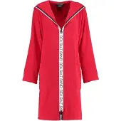 Cawö Bademantel 3101 Uni Reißverschluss Rot Damen-XS