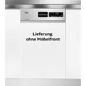 Beko BDSS28040XQ, Halb integriert, Single (45 cm breit), Edelstahl, Weiß, Berührung, LCD