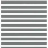 vidaXL Doppelrollo Dunkelgrau 145x100 cm Stoffbreite 140,9 cm Polyester