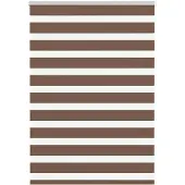 vidaXL Doppelrollo Braun 110x100 cm Stoffbreite 105,9 cm Polyester