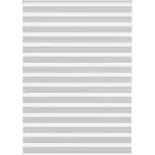 vidaXL Doppelrollo Hellgrau 165x200 cm Stoffbreite 160,9 cm Polyester