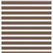 vidaXL Doppelrollo Braun 140x100 cm Stoffbreite 135,9 cm Polyester