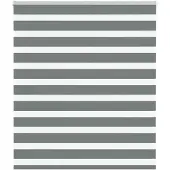 vidaXL Doppelrollo Dunkelgrau 135x100 cm Stoffbreite 130,9 cm Polyester