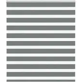 vidaXL Doppelrollo Dunkelgrau 125x100 cm Stoffbreite 120,9 cm Polyester